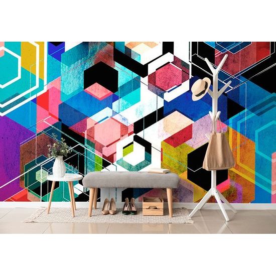 Samolepící tapeta abstrakce geometrických tvarů