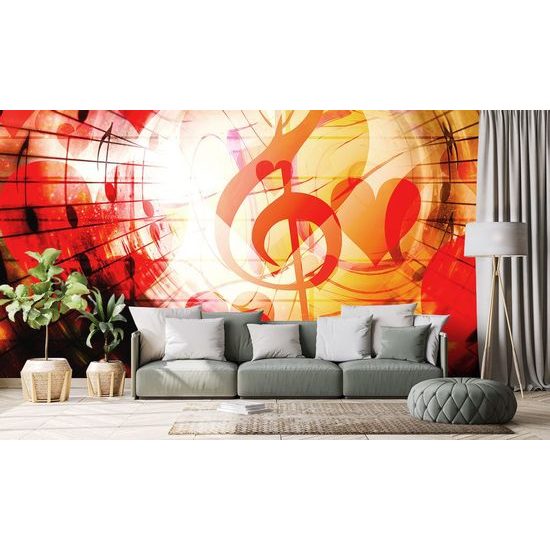 Samolepící tapeta hudba v srdci