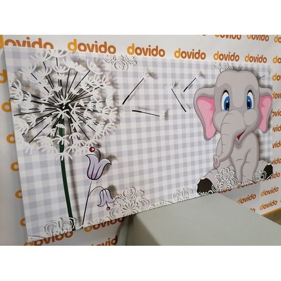 Obraz slůně v dětském provedení