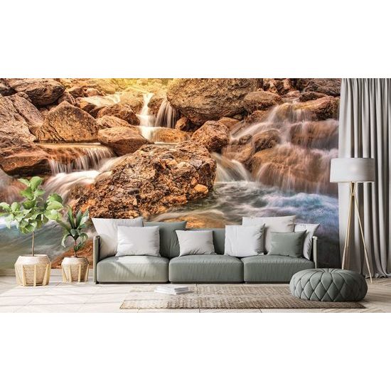 Samolepící tapeta vodopády uprostřed hor