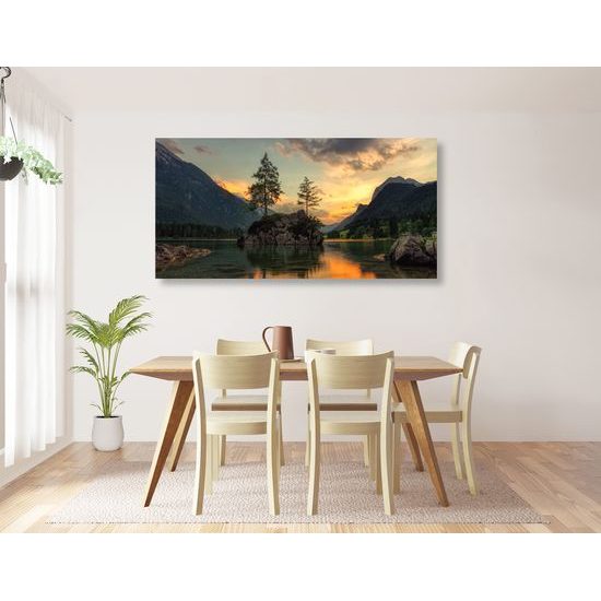 Obraz jezero obklopené horami