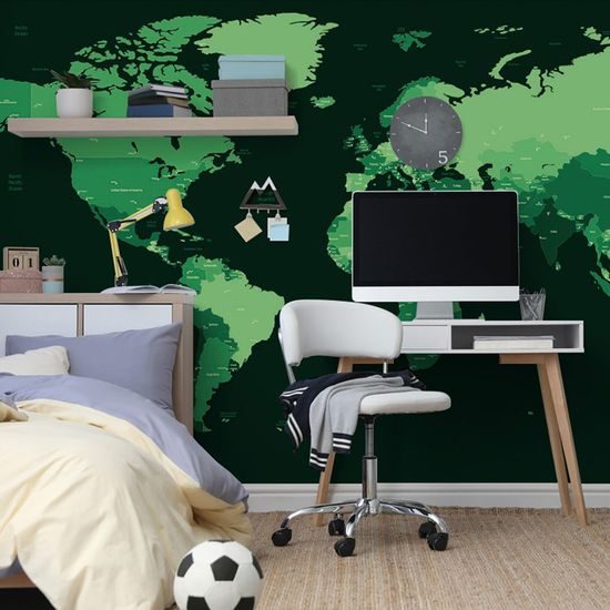 Samolepící tapeta mapa států v zeleném provedení