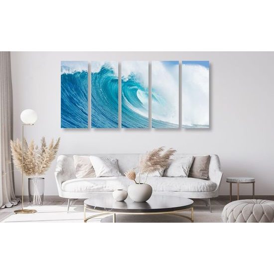 5-dílný obraz divoká vlna