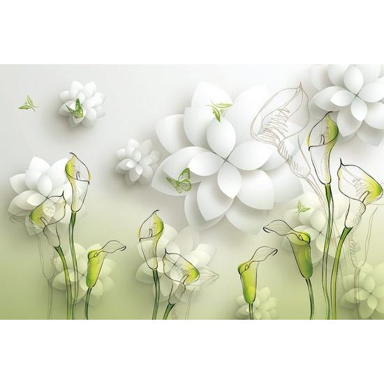 Tapeta zajímavé abstraktní květiny