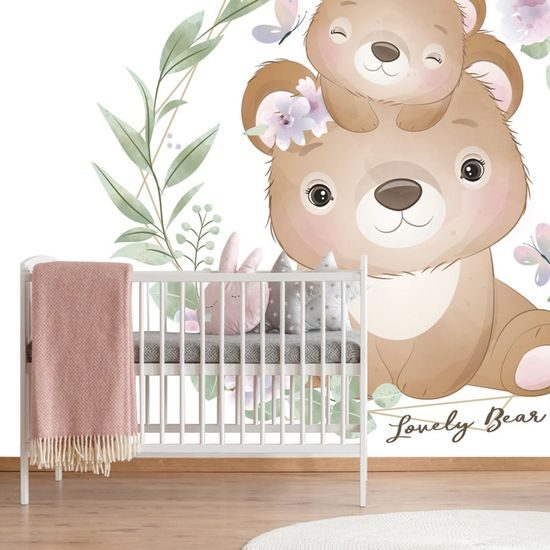 Samolepící tapeta roztomilá medvědí rodinka