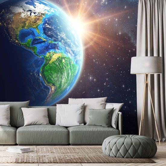 Samolepící fototapeta Země uprostřed nekonečného vesmíru