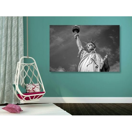 Obraz Statue of Liberty v černobílém provedení