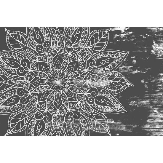 Obraz Mandala v černobílém provedení