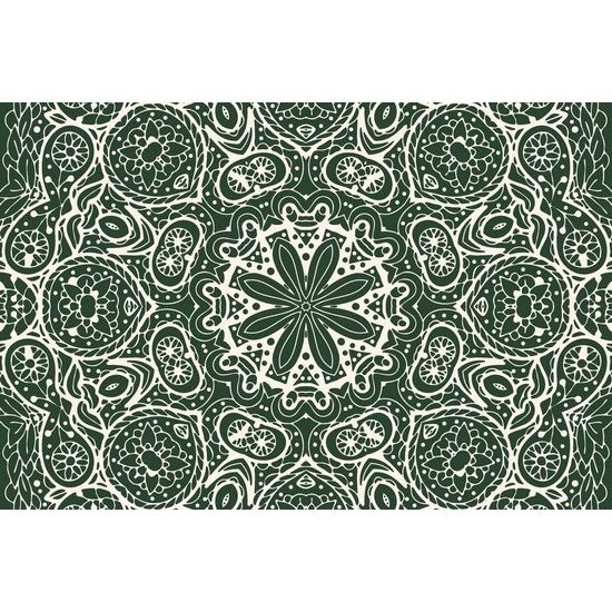 Tapeta Mandala v zeleném stylu
