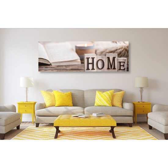 Obraz umělecké zátiší s nápisem Home