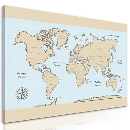 Obraz jemná mapa s tělovým okrajem