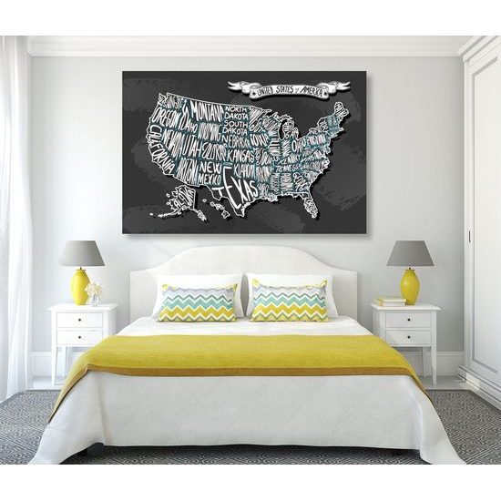 Obraz abstraktní mapa USA