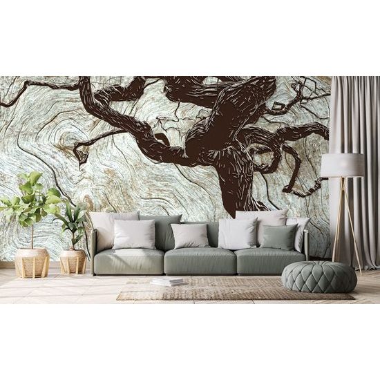 Samolepící tapeta abstraktní malovaný strom