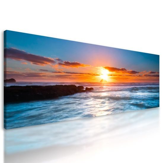 Obraz nezapomenutelný západ slunce u moře