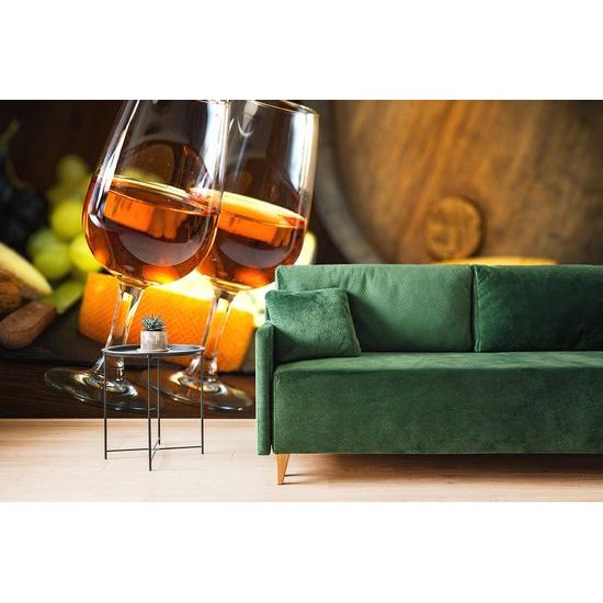 Samolepící fototapeta ochutnávka růžového vína