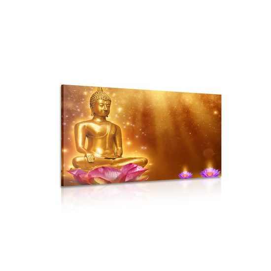 Obraz Buddha u lotosových květin