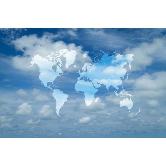 Tapeta nebeská mapa světa