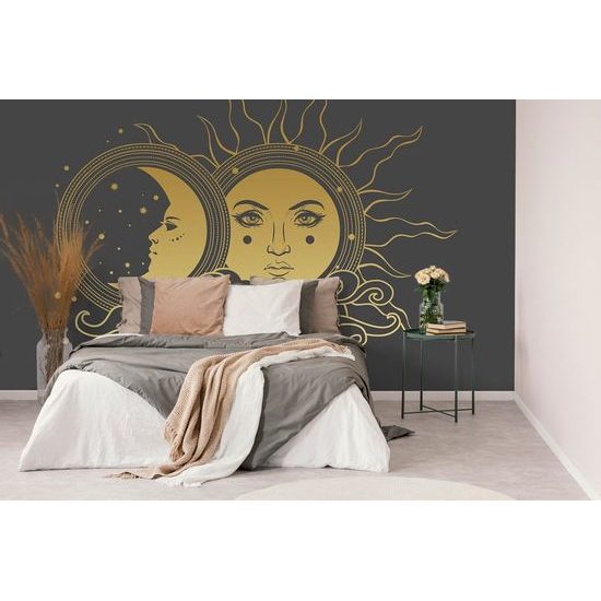 Tapeta kontrast slunce a měsíce