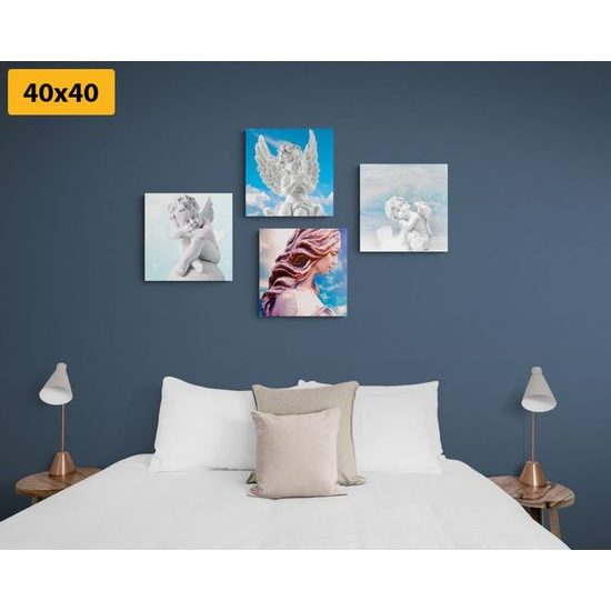 Set obrazů anděl v nebesích