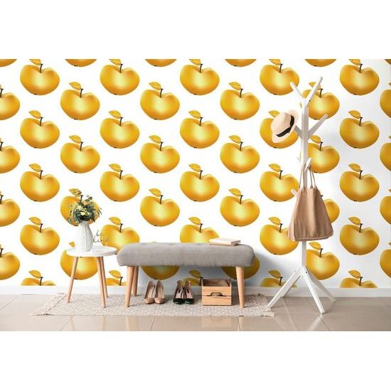 Samolepící tapeta zlatá jablka