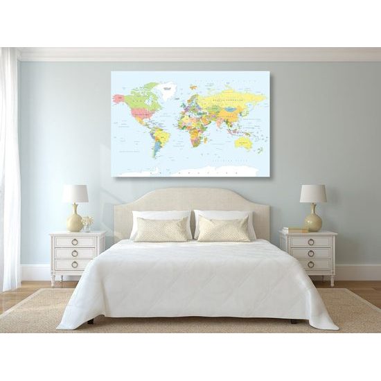 Obraz na korku obecná mapa světa