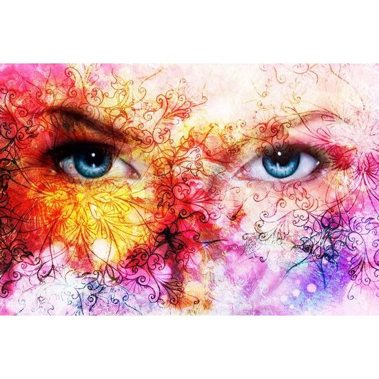 Originální samolepící tapeta abstraktní tvář ženy