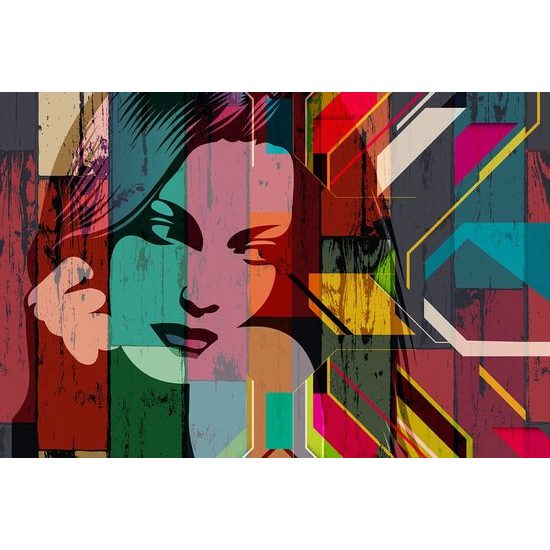 Tapeta krása ženy v pop art stylu