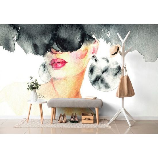 Okouzlující samolepící tapeta půvabná dáma