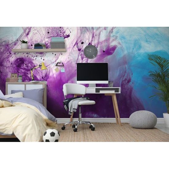 Zajímavá tapeta abstrakce ve fialovo-modré barvě