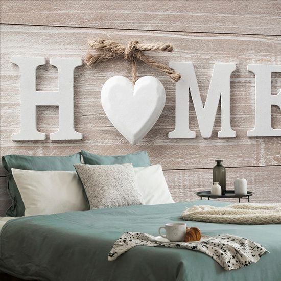 Originální samolepící fototapeta vintage nápis Home