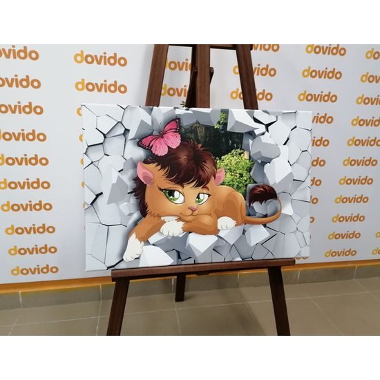 Obraz lvíče na abstraktním pozadí