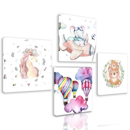 Set obrazů pro nejmenší v krásných barvách