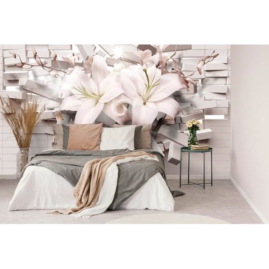 Samolepící tapeta lilie v abstraktním provedení