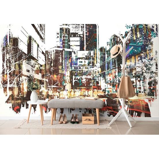 Samolepící tapeta rušná ulice metropole