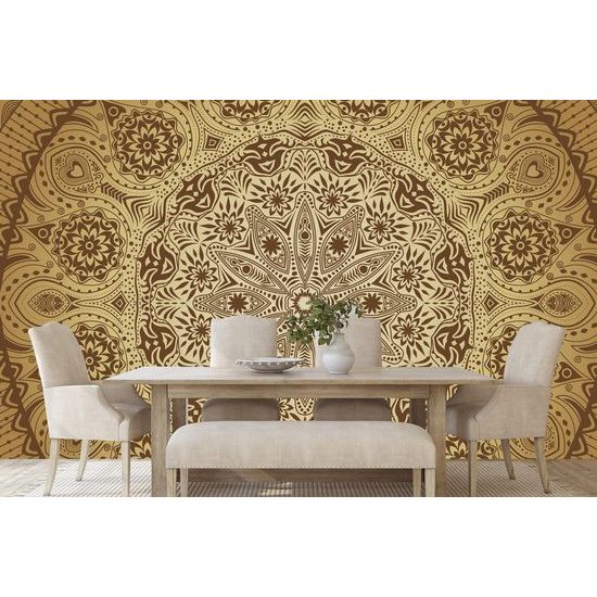 Tapeta zlatá luxusní Mandala