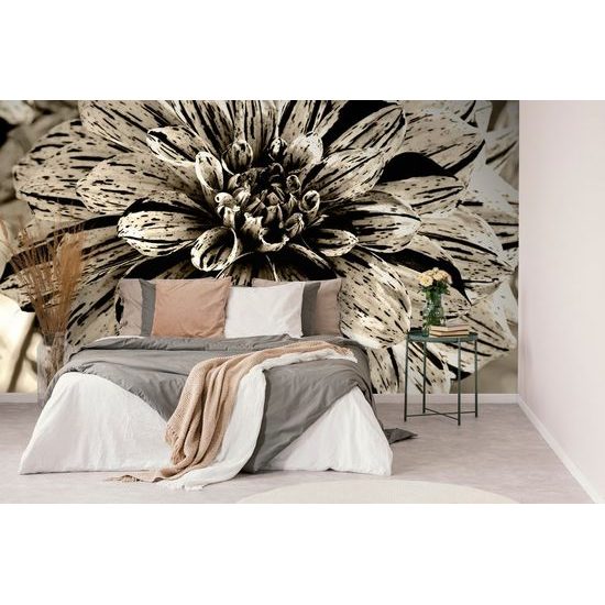 Originální samolepící fototapeta fascinující dálí v sépiovém provedení