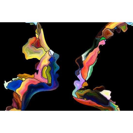 Obraz neobyčejná abstrakce lidských tváří