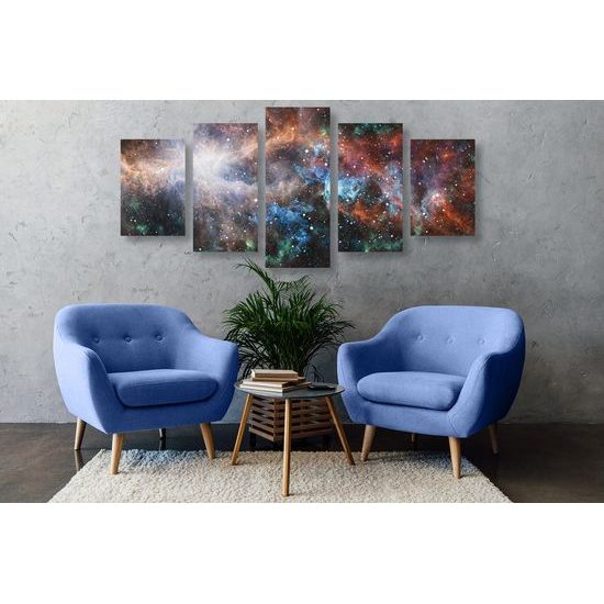 5-dílný obraz krásy vesmíru