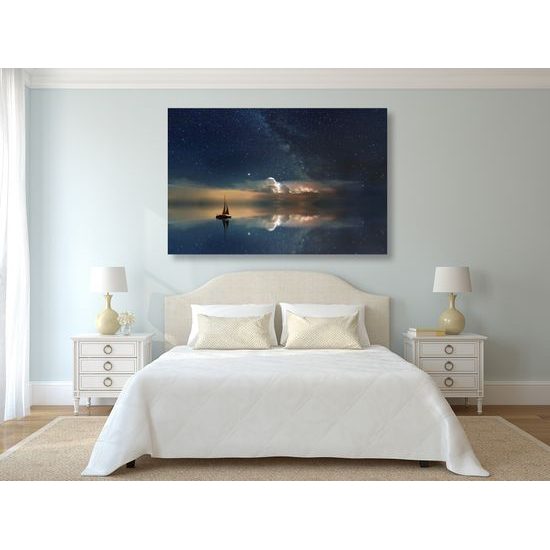 Obraz loďka plovoucí do neznáma