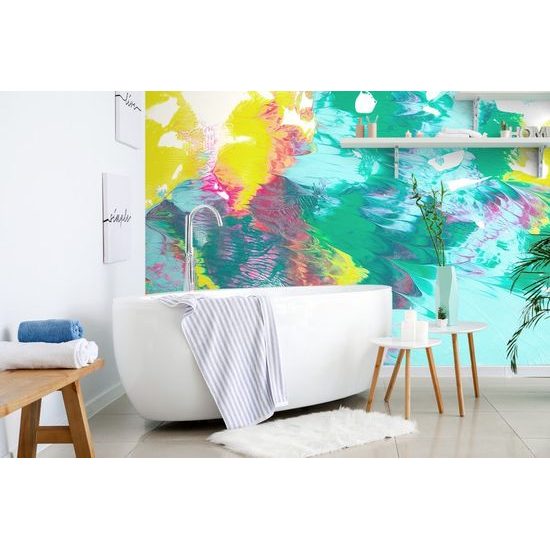 Samolepící tapeta pastelově zbarvená abstrakce