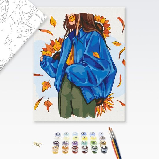 Malování podle čísel stylový outfit podzimu