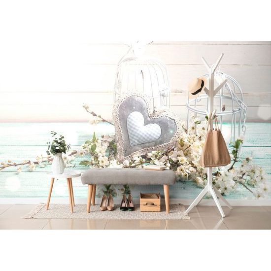 Fototapeta zátiší se srdíčkem ve vintage stylu