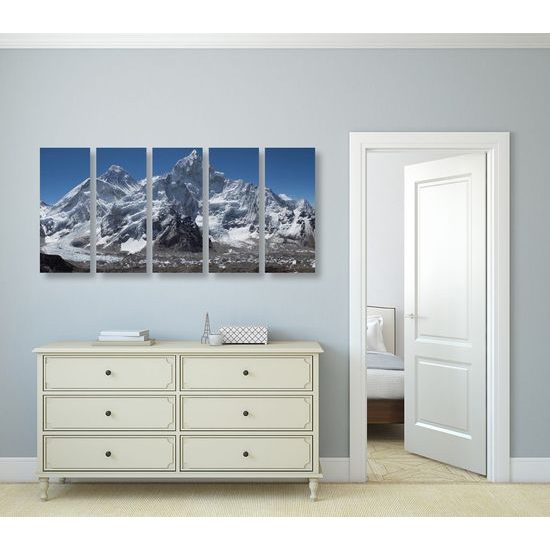 5-dílný obraz Alijašské hory