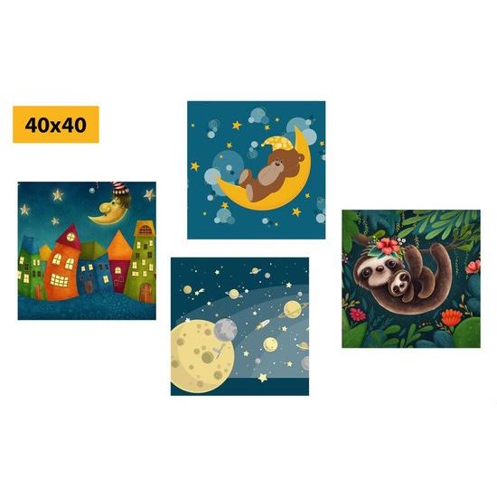 Set obrazů pohádka na dobrou noc