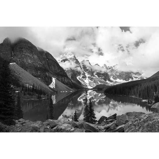 Fototapeta krásná kanadská příroda v černobílém provedení
