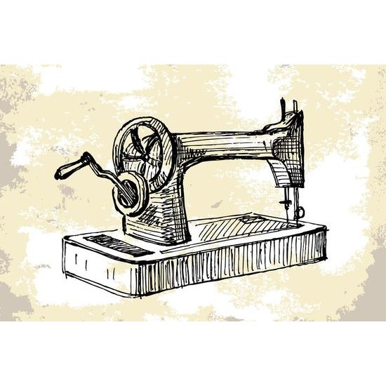 Tapeta starožitný šicí stroj