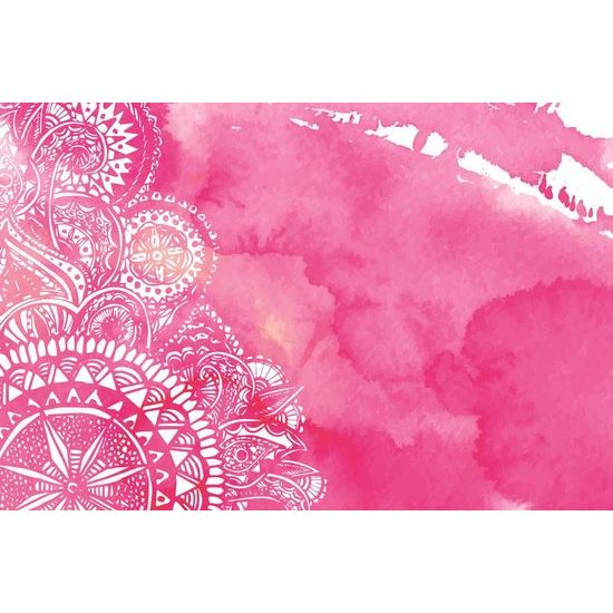 Samolepící tapeta Mandala v růžovém provedení