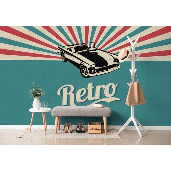 Tapeta retro styl v barevném provedení