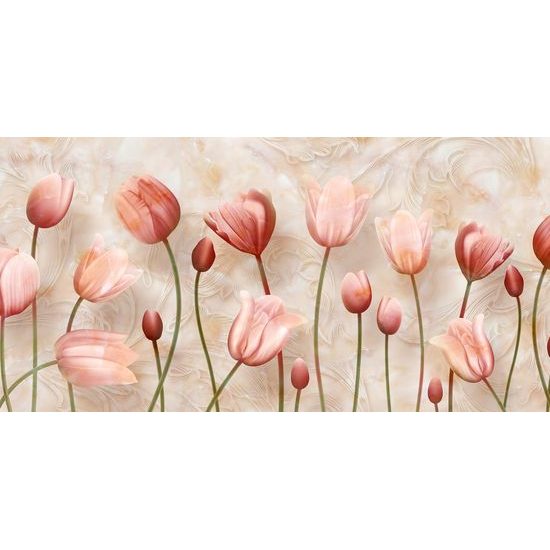 Obraz jemnost starorůžových tulipánů