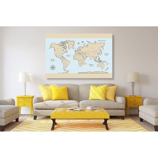 Obraz jemná mapa s tělovým okrajem